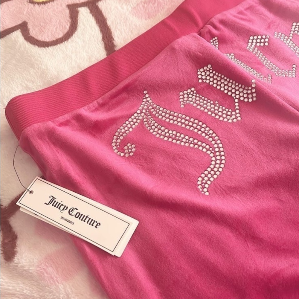 ♡ pink juicy couture velour tracksuit pants ♡